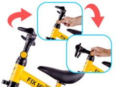 KIK KX5377_1 Trike Fix Mini dětská tříkolka 3v1 s pedály žlutá