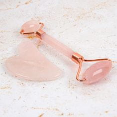 inSPORTline Masážní set Face roller a Gua Sha Rosado Set