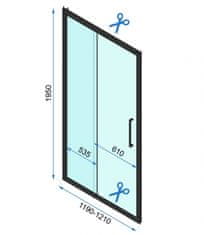 REA REA Rapid Slide sprchové dveře 120 - zlatá REA-K5614 - Rea