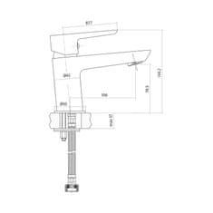 CERSANIT MILLE umyvadlová baterie chrom S951-045 - Cersanit