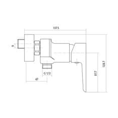 CERSANIT MILLE sprchová baterie chrom S951-031 - Cersanit