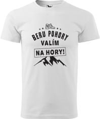 Hobbytriko Pánské tričko na hory - Beru pohory, valím na hory Barva: Bílá (00), Velikost: 2XL