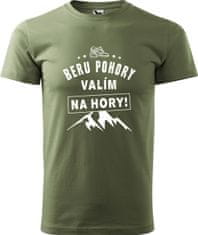 Hobbytriko Pánské tričko na hory - Beru pohory, valím na hory Barva: Bílá (00), Velikost: 2XL