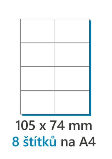 MaxOFFICE Etiketa 105x74mm/100ks bílá, Labels 1/8