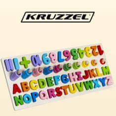 Kruzzel Dřevěné puzzle s abecedou a čísly