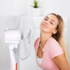 Podlahový ventilátor s nastavitelnými časy 45W - bílý