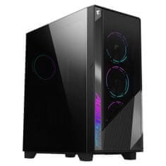 Gigabyte AORUS C500/Midi Tower/Transpar./Černá