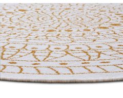 NORTHRUGS Kusový koberec Twin-Wendeteppiche 105797 Ochre kruh – na ven i na doma 140x140 (průměr) kruh