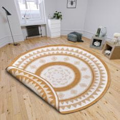 NORTHRUGS Kusový koberec Twin Supreme 105790 Jamaica Ochre kruh – na ven i na doma 200x200 (průměr) kruh