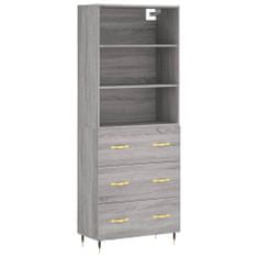 Vidaxl Skříň highboard šedá sonoma 69,5 x 34 x 180 cm kompozitní dřevo