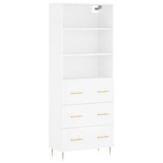 Vidaxl Skříň highboard bílá 69,5 x 34 x 180 cm kompozitní dřevo