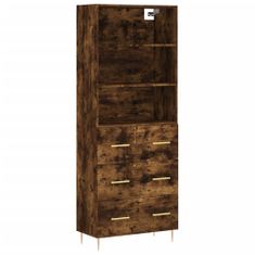 Vidaxl Skříň highboard kouřový dub 69,5 x 34 x 180 cm kompozitní dřevo