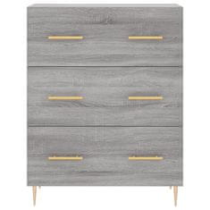 Greatstore Skříň highboard šedá sonoma 69,5 x 34 x 180 cm kompozitní dřevo