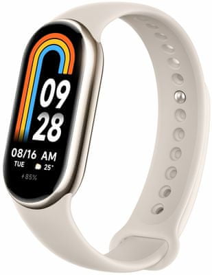 Fitness náramek Xiaomi Smart Band 8 senzor okolního světla automatické nastavení jasu výkonná baterie 150+ sportovních režimů kvalitní fitness náramek velký displej dlouhá výdrž baterie sportovní režimy analýza tréninku VO2 Max dýchání při spánku , barevný AMOLED displej, Always-On multisport, ovládání spouště fotoaparátu dlouhá výdrž baterie sportovní režimy stres monitoring spánk doba regenerace 5ATM vysoké rozlišení rychloupínací spona kovové tělo