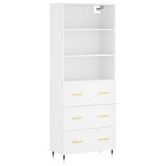 Greatstore Skříň highboard bílá 69,5 x 34 x 180 cm kompozitní dřevo