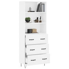 Greatstore Skříň highboard bílá 69,5 x 34 x 180 cm kompozitní dřevo