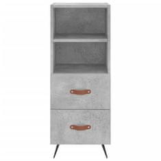 Greatstore Skříň highboard betonově šedá 34,5x34x180 cm kompozitní dřevo