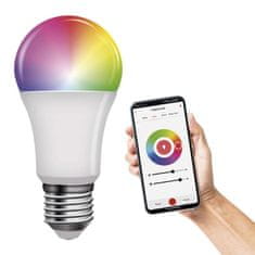 Emos Chytrá LED žárovka GoSmart A60 / E27 / 9 W (60 W) / 806 lm / RGB / stmívatelná / Wi-Fi