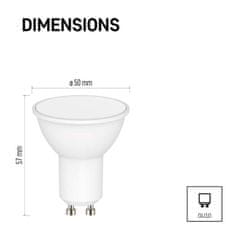 Emos Chytrá LED žárovka GoSmart MR16 / GU10 / 4,8 W (35 W) / 400 lm / RGB / stmívatelná / Wi-Fi