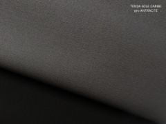 Mirtex Tkanina TENDA SOLE CARIBE 210 (970 antracitová ANTRACITE)-160cm / , 1 běžný metr