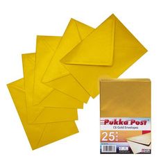 Pukka Pad Obálky "Gold", zlatá, C6, pogumovaný povrch, 9063-ENV