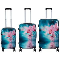 MONOPOL Sada kufrů Orchidee 3-set