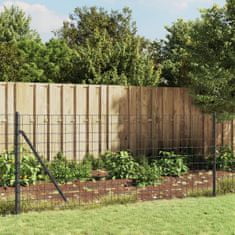 Greatstore Drátěný plot s přírubami antracitový 0,8 x 25 m
