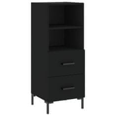 Greatstore Skříň highboard černá 34,5 x 34 x 180 cm kompozitní dřevo