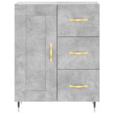 Greatstore Skříň highboard betonově šedá 69,5x34x180 cm kompozitní dřevo