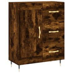 Greatstore Skříň highboard kouřový dub 69,5 x 34 x 180 cm kompozitní dřevo