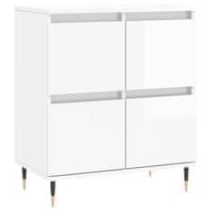 Greatstore Příborník bílý s vysokým leskem 60x35x70 cm kompozitní dřevo