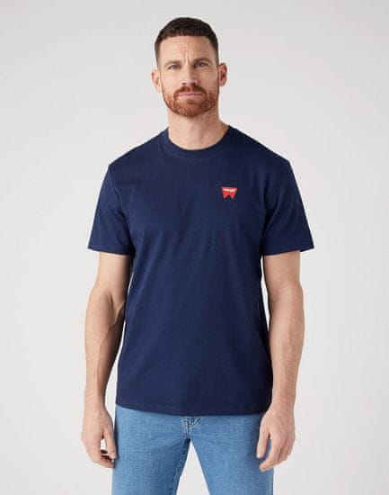 Wrangler Pánské tričko WRANGLER W70MEE114 Sign Off Tee in Navy Velikost: L