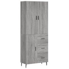 Vidaxl Skříň highboard šedá sonoma 69,5 x 34 x 180 cm kompozitní dřevo