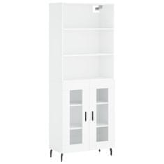 Vidaxl Skříň highboard bílá 69,5 x 34 x 180 cm kompozitní dřevo