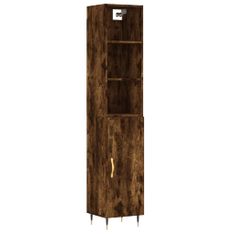 Vidaxl Skříň highboard kouřový dub 34,5 x 34 x 180 cm kompozitní dřevo