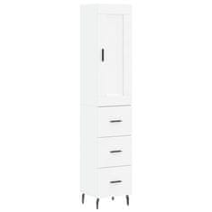 Vidaxl Skříň highboard bílá 34,5 x 34 x 180 cm kompozitní dřevo