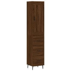 Vidaxl Skříň highboard hnědý dub 34,5 x 34 x 180 cm kompozitní dřevo