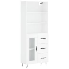 Vidaxl Skříň highboard bílá 69,5 x 34 x 180 cm kompozitní dřevo