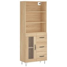 Vidaxl Skříň highboard dub sonoma 69,5 x 34 x 180 cm kompozitní dřevo