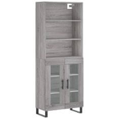 Vidaxl Skříň highboard šedá sonoma 69,5 x 34 x 180 cm kompozitní dřevo