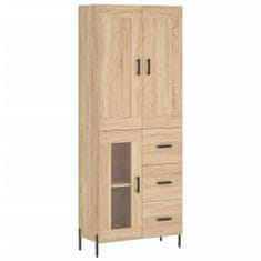 Vidaxl Skříň highboard dub sonoma 69,5 x 34 x 180 cm kompozitní dřevo