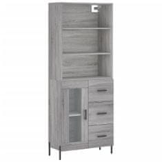 Vidaxl Skříň highboard šedá sonoma 69,5 x 34 x 180 cm kompozitní dřevo