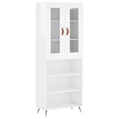 Vidaxl Skříň highboard lesklá bílá 69,5 x 34 x 180 cm kompozitní dřevo