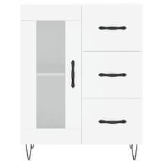 Greatstore Skříň highboard bílá 69,5 x 34 x 180 cm kompozitní dřevo