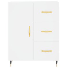 Greatstore Skříň highboard bílá 69,5 x 34 x 180 cm kompozitní dřevo