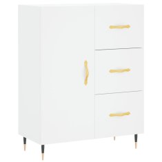 Greatstore Skříň highboard bílá 69,5 x 34 x 180 cm kompozitní dřevo