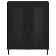 Greatstore Skříň highboard černá 69,5 x 34 x 180 cm kompozitní dřevo