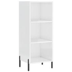 Vidaxl Skříň highboard bílá s vysokým leskem 34,5x34x180 cm kompozit