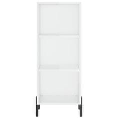 Vidaxl Skříň highboard bílá s vysokým leskem 34,5x34x180 cm kompozit