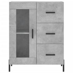 Vidaxl Skříň highboard betonově šedá 69,5x34x180 cm kompozitní dřevo